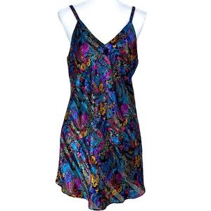 Vintage Frederick’s Of Hollywood Chemise M Paisley Made In Hong Kong 80s